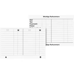 Brunnen Telefonregister-Ersatzeinlagen 14,5x9,8cm 12 Blatt