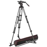 Manfrotto Nitrotech 608 Carbon Doppelrohr-Stativ mit Bodenspinne