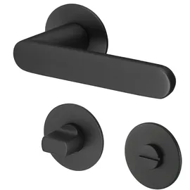 Meintürgriff Drückergarnitur Georgetown Flachrosette Schwarz Matt Türdrücker BB
