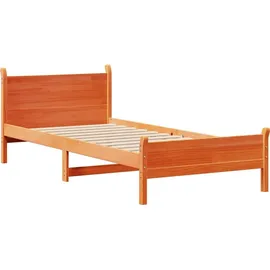 vidaXL Massivholzbett 100 x 200 cm Braun