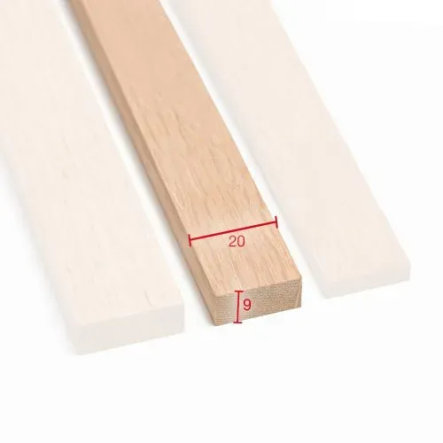 Rechteckleiste Eiche 1000mm, 9 x 20 mm