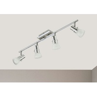 Trango 4-flg. Deckenleuchte Chrom Glas inkl. LED Leuchtmittel -