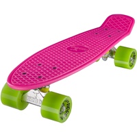 Ridge Retro Skateboard Mini Cruiser, rosa/grün, 22 Zoll