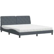 vidaXL Bett 200 x 200 cm Dunkelgrau