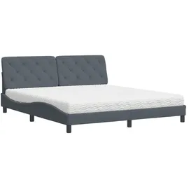 vidaXL Bett 200 x 200 cm Dunkelgrau