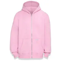 Bazix republiq Super Heavy Rib Zip Hoodie in Rosa,