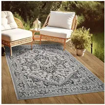 oKu-Tex PLUTUS Outdoor-Teppich 120 x 170 cm Grau/Schwarz