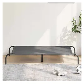 vidaXL Hundecouch Erhöht 130 x 80 cm grau