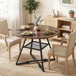 Homcom Küchentisch Ø 100 cm braun