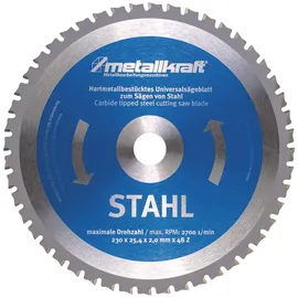 Metallkraft Sägeblatt Für Stahl 230 x 2,0 x 25,4 mm Z48