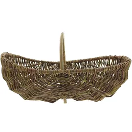 Frank Flechtwaren Korb Holzbügel groß 57 x 34 x 22 cm braun