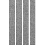 Hammerbacher Akustikpaneele Wand grau 4 x 25,0 x 200,0 cm