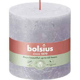 Bolsius Rustik Stumpenkerze 10 x 10 cm gefrorener lavendel