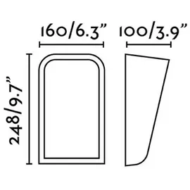 faro BARCELONA Wandleuchte Aluminium 10,0 cm IP65 15W grau