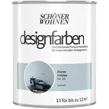 SCHÖNER WOHNEN-Farbe Wandfarbe Designfarbe  (Klares Eisblau, Matt, 1 l, Konservierungsmittelfrei)
