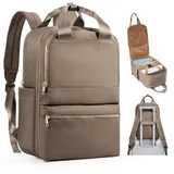Reise-Rucksack 40x20x25 cm Wasserdichter Damen-Rucksack in Braun
