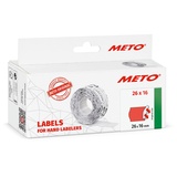 METO Preisetiketten 9506169 permanent, haftend Etiketten-Breite: 26mm Etiketten-Höhe: 16mm rot, 1St.