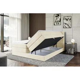 altdecor Boxspringbett Beige, Holzwerkstoff, Höhe ca. 20 cm 180x200 cm, Schlafzimmer, Betten, Boxspringbetten