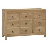 vidaXL Kommode 80x30x55 cm Massivholz Teak