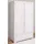 Casa Padrino Kleiderschrank Landhausstil 110 x 53 x 190 cm Kiefer massiv weiß