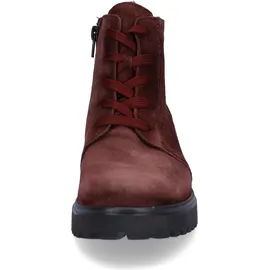 WALDLÄUFER H-Luise Bootie 716807-195-020, Order - Velourleder, Bordo (dunkelrot), Schnür. u. Reißverschluss, Weite H 37 - 37