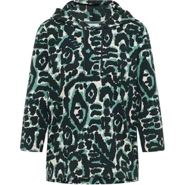 Cecil Kapuzensweatshirt gemustert grün L (42)