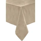 Erwin Müller Tischwäsche, Tischdecke mit Jaquardmuster, Serie Arnsberg Sand Größe 130x170 cm - Robustes Gewebe ist bügelleicht und Lange haltbar, mit hochwertigem Kuvertsaum