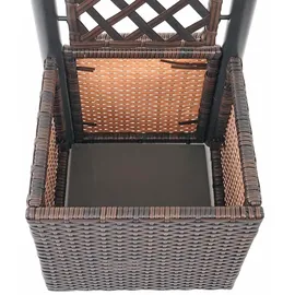 Mendler Rankkasten HWC-D76 142 x 43 x 43 cm Braun