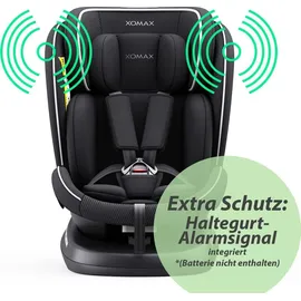 XOMAX 946i Kindersitz drehbar 360° mit ISOFIX, Liegefunktion I mitwachsend I 0-36 kg, 0-12 Jahre, Gruppe 0/1/2/3 I 5-Punkt-Gurt und 3-Punkt-Gurt I Bezug abnehmbar, waschbar I ECE R129