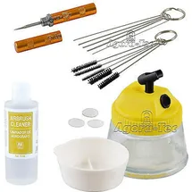 Agora-Tec Agora-Tec® 5 in 1 Airbrush CLEAN Reinigungs Zubehör-Set mit Vallejo Reiniger