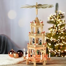 Hi große Weihnachtspyramide Pyramide Weihnachten 4 stöckig,ca.52 cm