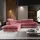 masseno Eckcouch Polyester mit Schlaffunktion L-Form 2-Sitzer Rosa