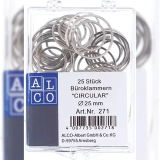 Alco Büroklammern Circular, 25mm, 25 Stück