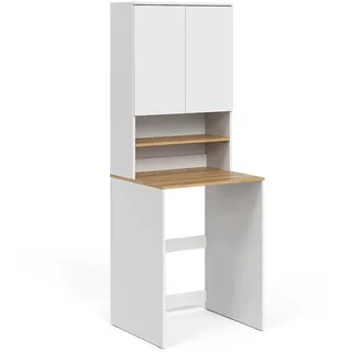 Vicco Waschmaschinenschrank Viktor, Weiß/Artisan, 68 x 88.2 cm 2 Teile mit Regal, Model 58029 - Trocknen
