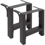 Wiltec Tischbeine Tischgestell Bankkufen aus Stahl 2er Set 30x43 cm pulverbeschichtet Bankgestell Bankbeine