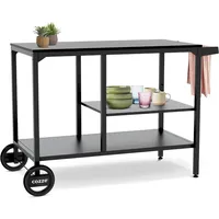 cozze Beistelltisch 90 x 115 x 60 cm Stahl Schwarz
