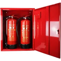 Feuerlöscher Schutzschrank für 2 Feuerlöscher a 6-12 kg | Aufbewahrungsschutz | Robust und langlebig | Abschließbar | Sicherer Aufbau in Rot
