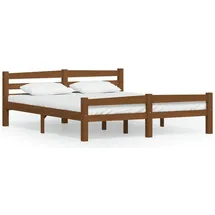 vidaXL Massivholzbett 180 x 200 cm Honigbraun