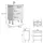 Vicco Clayton Waschtisch 60 x 40 cm