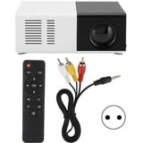 Mini Beamer, Tragbarer LED Projektor Unterstützt 1080P Full HD Max. 1800 ANSI 70" Display 30000 Std. Lampemlebensdauer, Videobeamer mit Eingebautem Lautsprecher, HDMI/AV/USB/Mini SD Eingang(EU)