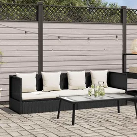 vidaXL Outdoor-Lounge-Bett schwarz