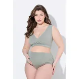 Ulla Popken Bügel-BH Bellieva-Still-Bustier Biobaumwolle GOTS Schwangerschaft grau|grün 50/52