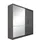 beautysofa Schiebetürenschrank VIVA II 200 x 216 x 61 cm Grau