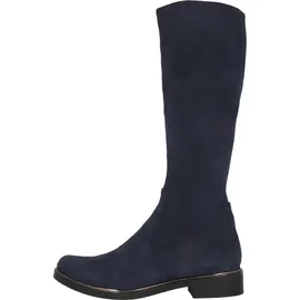 CAPRICE Damen Stiefel ohne Absatz Kniehoch Vegan, Blau