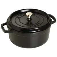 Staub Cocotte 28 cm rund schwarz