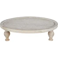 Beliani Tortenplatte LUKSOR Mango Holz Hellbraun