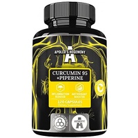 Curcumin 95 + Piperin 302mg pro Kapsel, Hochdosiert Kurkuma-Wurzelextrakt 95% von Curcuminoiden (285 mg), 120 Vegan Kapseln, 6 Monate Vorrat, von Apollo’s Hegemony
