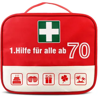 TUZELIYA Originelle 70 Geburtstag Geschenk Männer & Frauen - Lustige 1. Hilfe Tasche zum 70. Geburtstag - 70.Geldgeschenke Geburtstag - Personalisierbares Geschenk