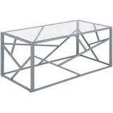 Beliani Couchtisch Silber 50 x 100 cm