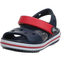 Crocs Crocband Sandalen – Unisex Kindersandalen – Leicht und mit sicherer Passform – Navy/Rot – Größe 28-29